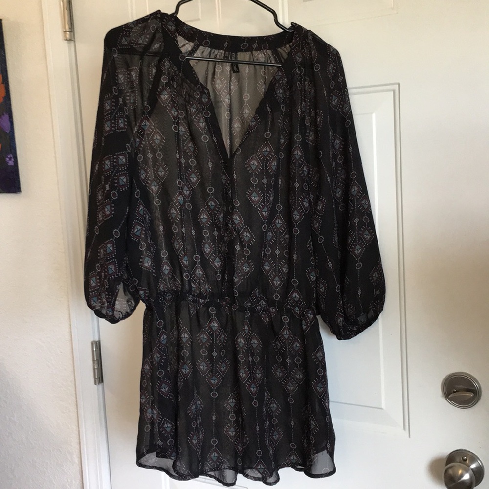 See through coverup from Maurices geometric print